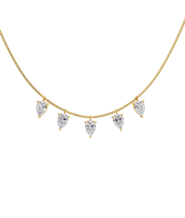 Stålhalsband Arrow Necklace Multi Gold AU26 gold