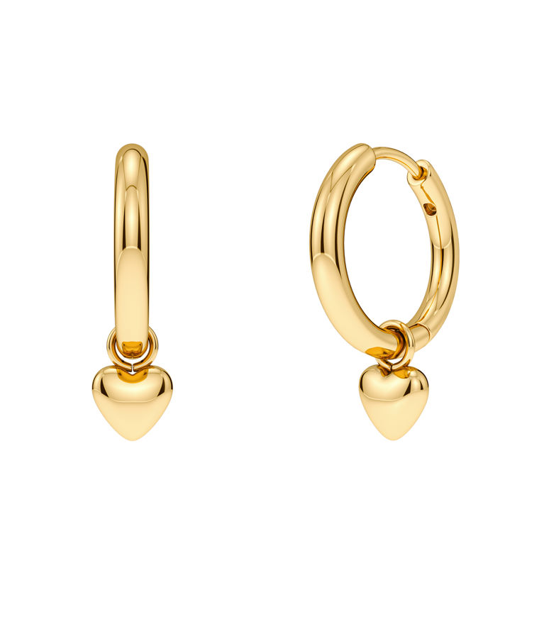 Stålörhängen Barley Petite Hoops Gold AU26 gold