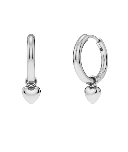 Stålörhängen Barley Petite Hoops Steel AU26
