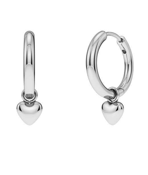 Stålörhängen Barley Petite Hoops Steel AU26