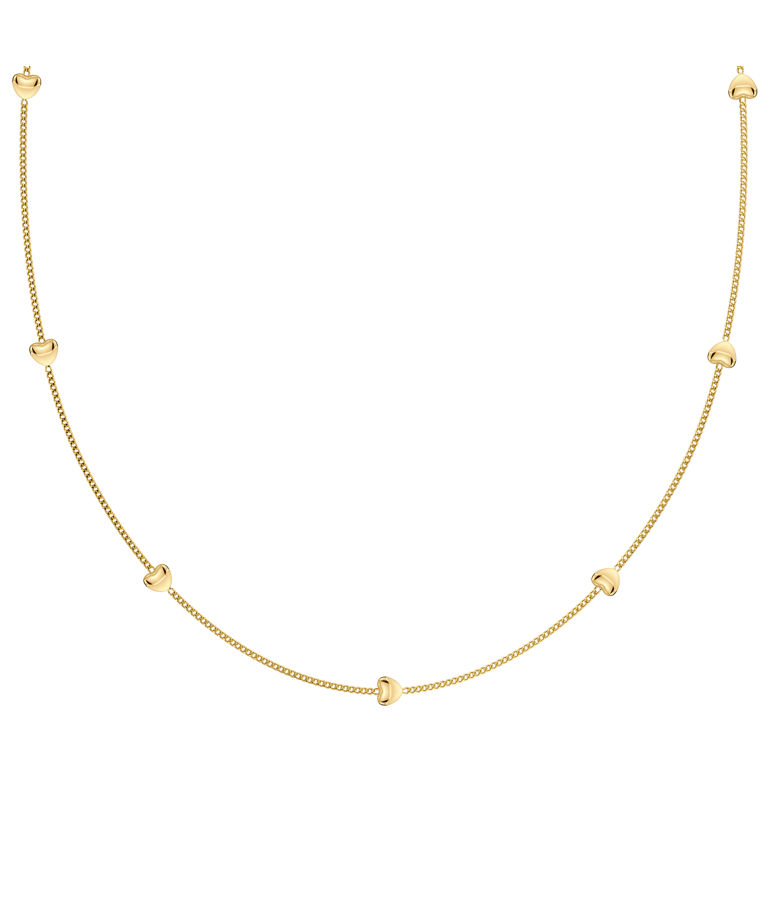 Stålhalsband Barley Petite Necklace Multi Gold AU26 gold