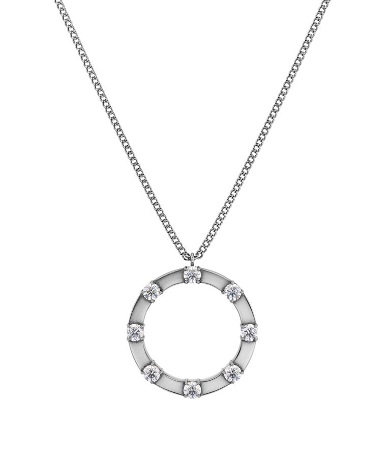 Stålhalsband Celeste Necklace L Steel AU26