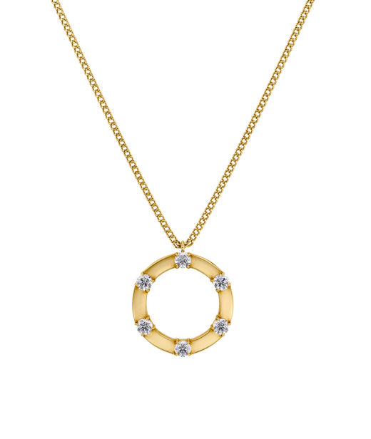 Stålhalsband Celeste Necklace S Gold AU26 gold