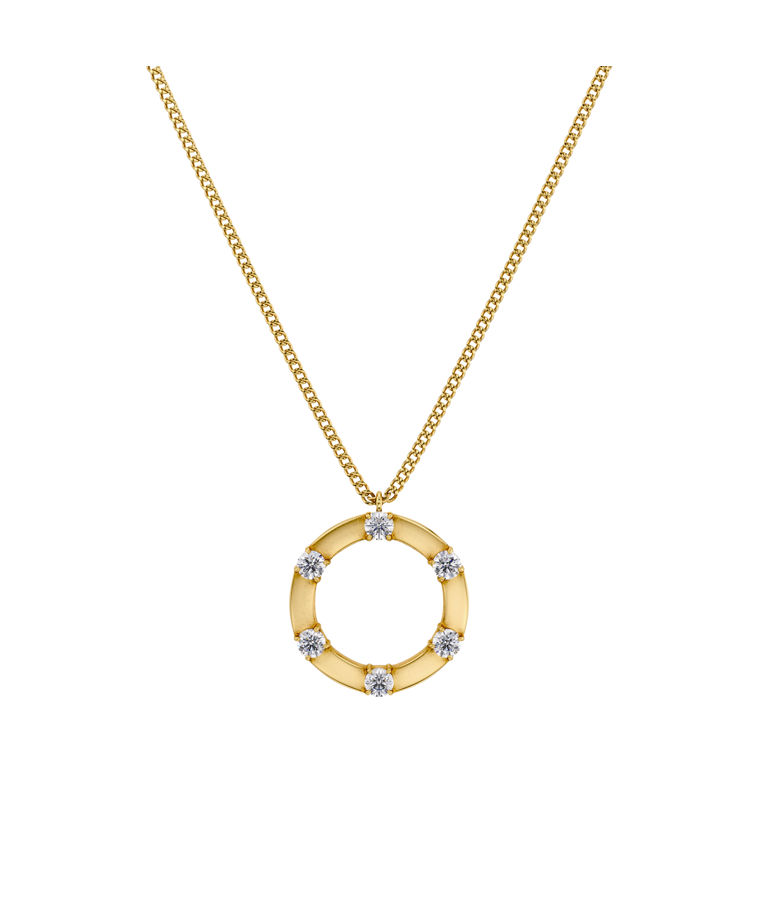 Stålhalsband Celeste Necklace S Gold AU26 gold