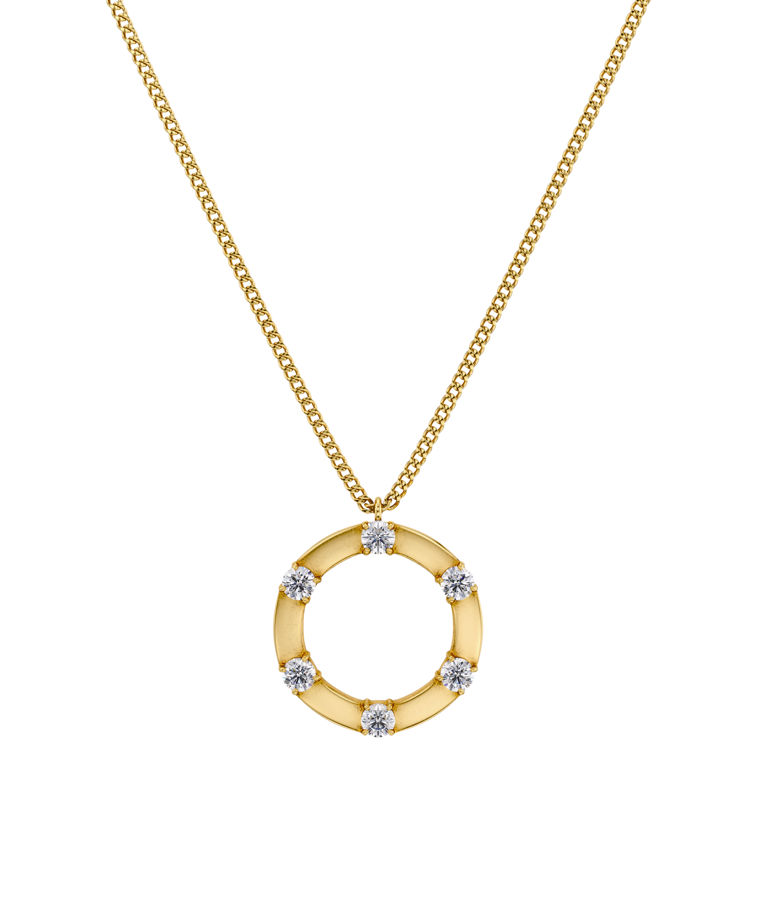 Stålhalsband Celeste Necklace S Gold AU26 gold