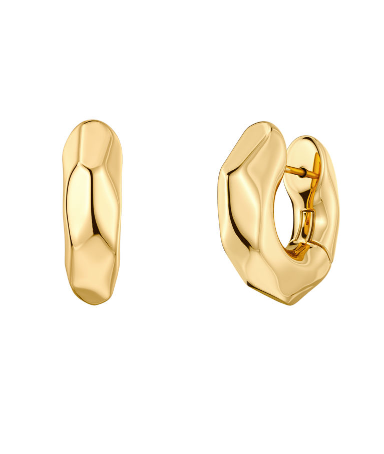 Stålörhängen Crystalite Hoops L Gold AU26 gold