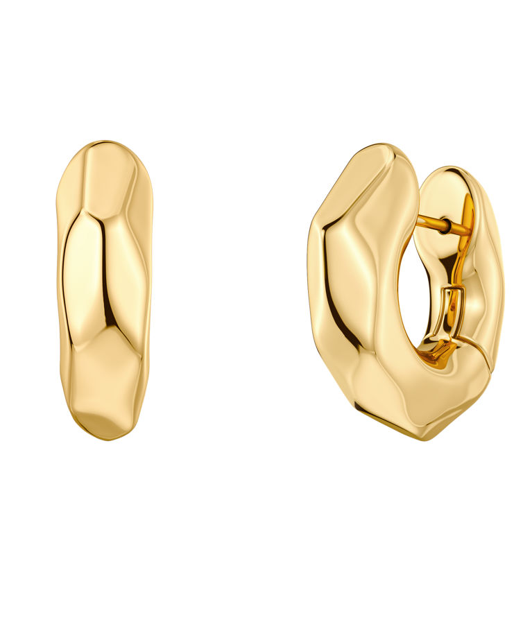 Stålörhängen Crystalite Hoops L Gold AU26 gold