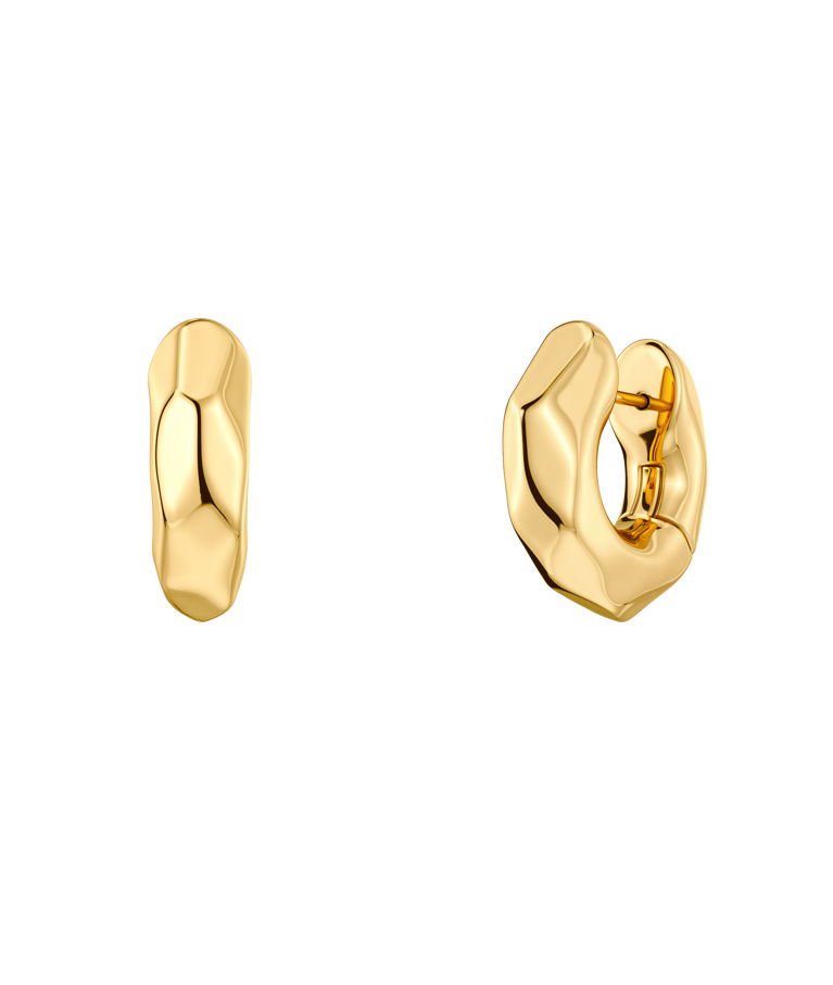Stålörhängen Crystalite Hoops S Gold AU26 gold