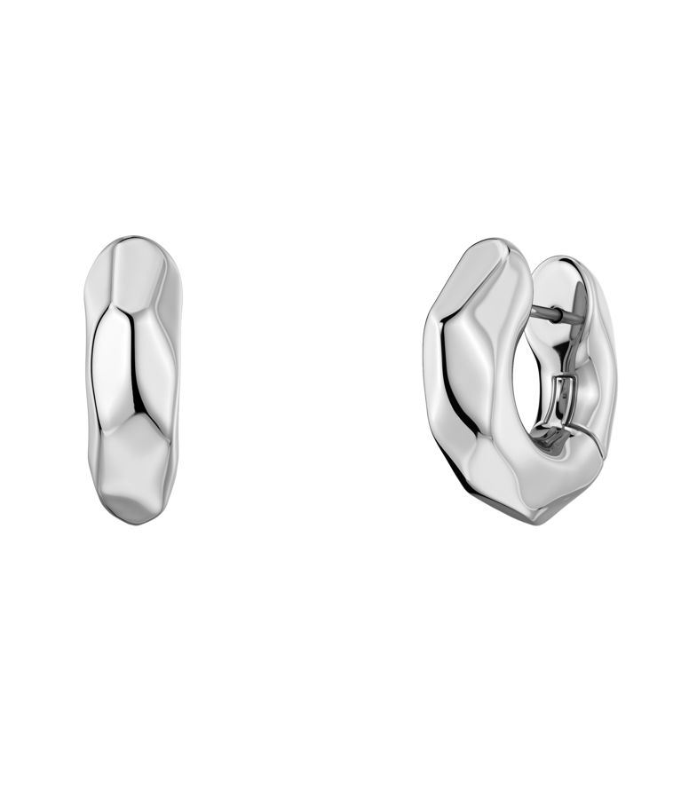 Stålörhängen Crystalite Hoops S Steel AU26