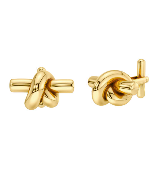 Stålmanschettknapp Knot Cufflink Gold Herr AU26 gold