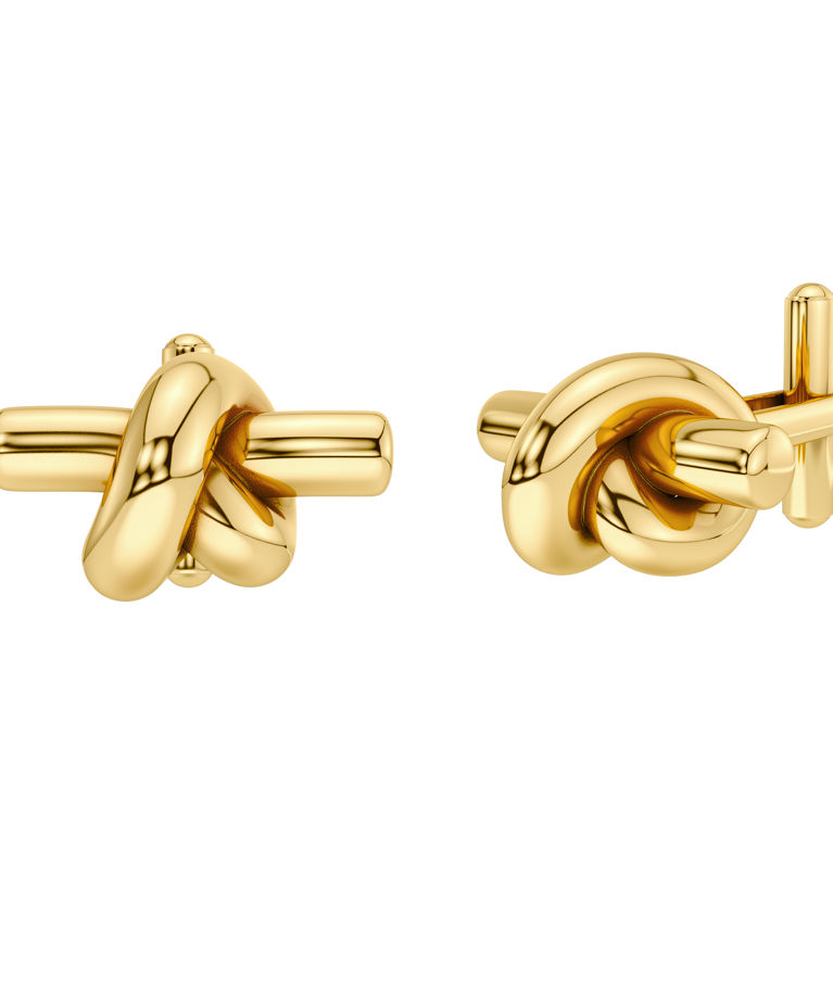 Stålmanschettknapp Knot Cufflink Gold Herr AU26 gold