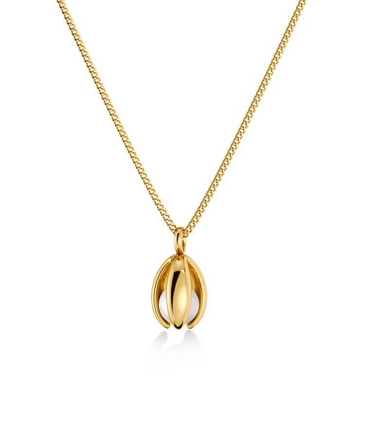 Stålhalsband Moonrave Necklace S Gold AU26 gold