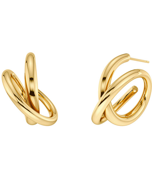 Stålörhängen Nouveau Hoops L Gold AU26 gold