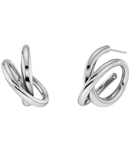 Stålörhängen Nouveau Hoops L Steel AU26