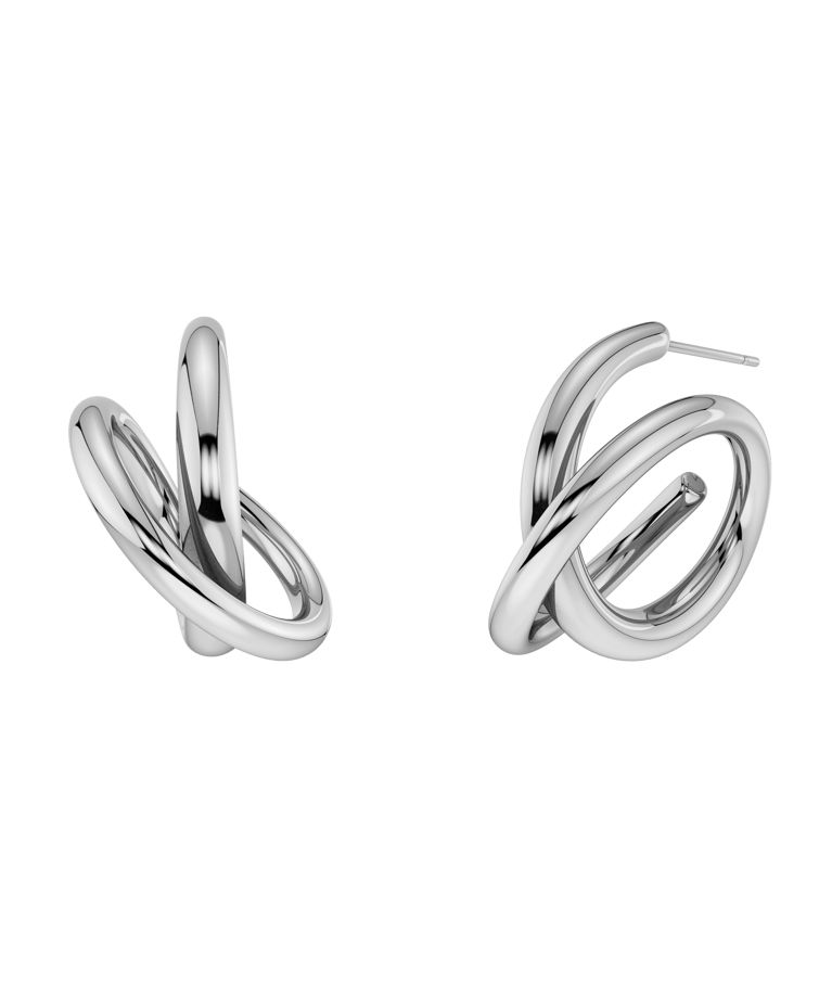 Stålörhängen Nouveau Hoops L Steel AU26