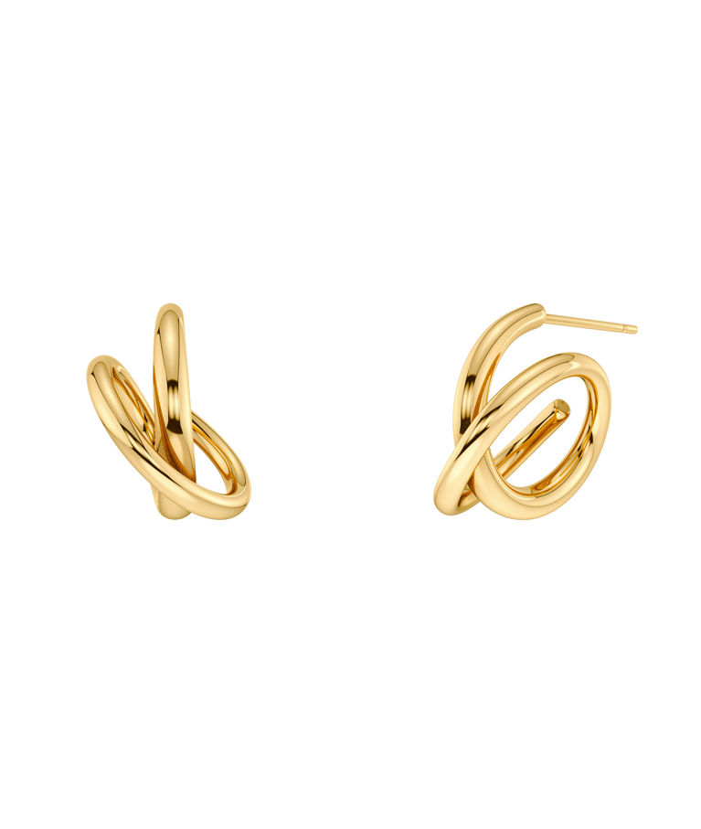 Stålörhängen Nouveau Hoops S Gold AU26 gold