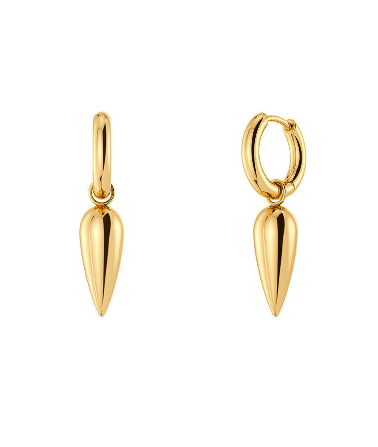 Stålörhängen Peak Spike Hoops Gold AU26 gold