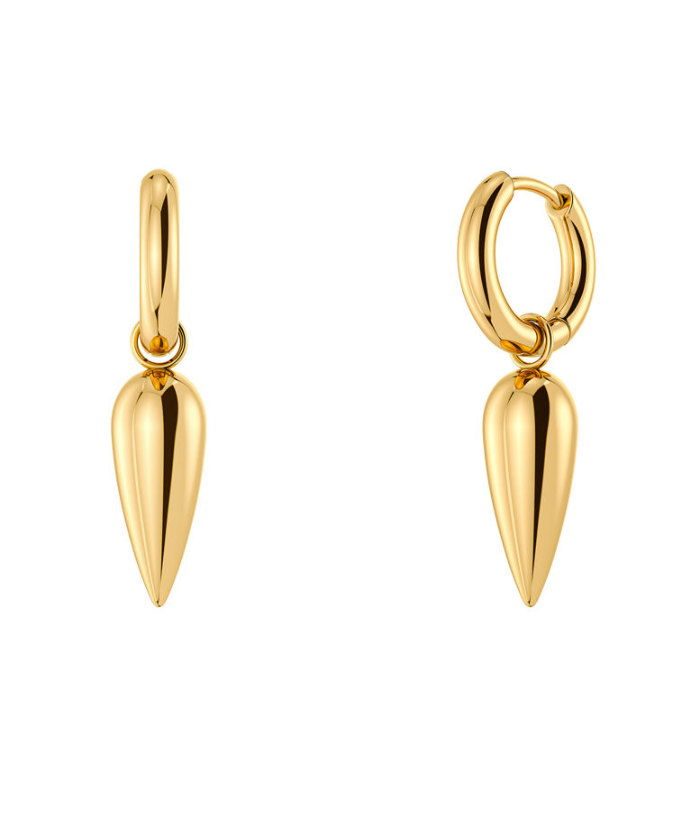Stålörhängen Peak Spike Hoops Gold AU26 gold
