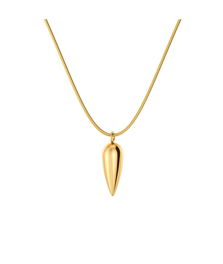 Stålhalsband Peak Spike Necklace Gold AU26 gold