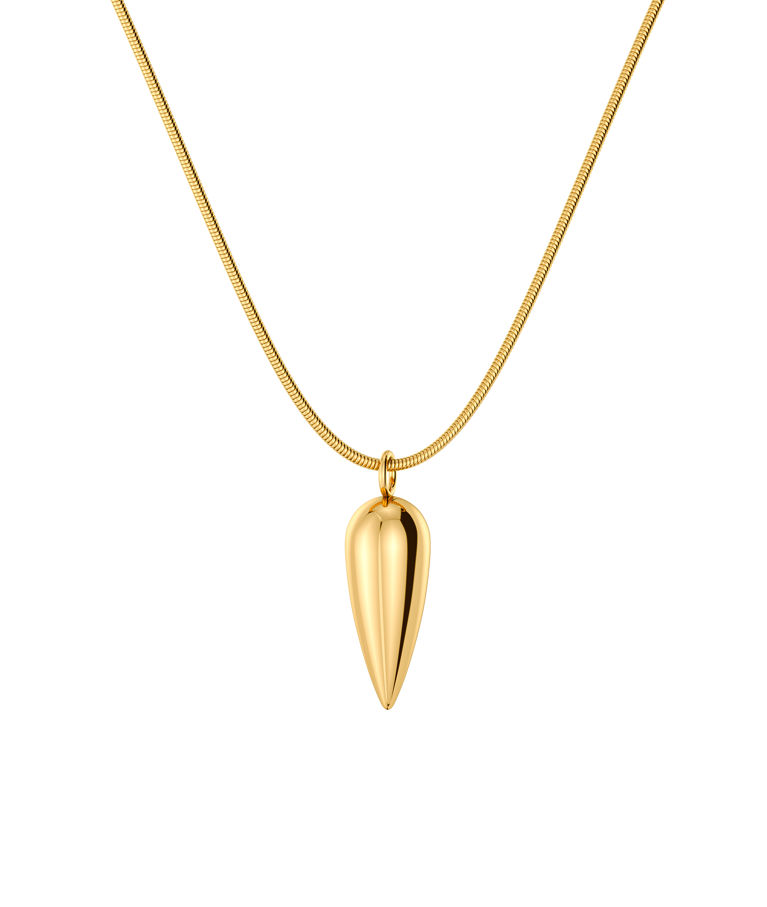 Stålhalsband Peak Spike Necklace Gold AU26 gold