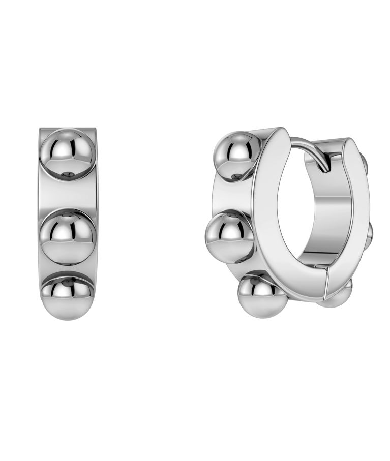 Stålörhängen Stud Hoops Steel AU26