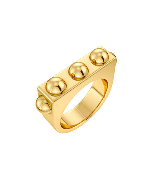 Stålring Stud Ring Gold AU26 gold