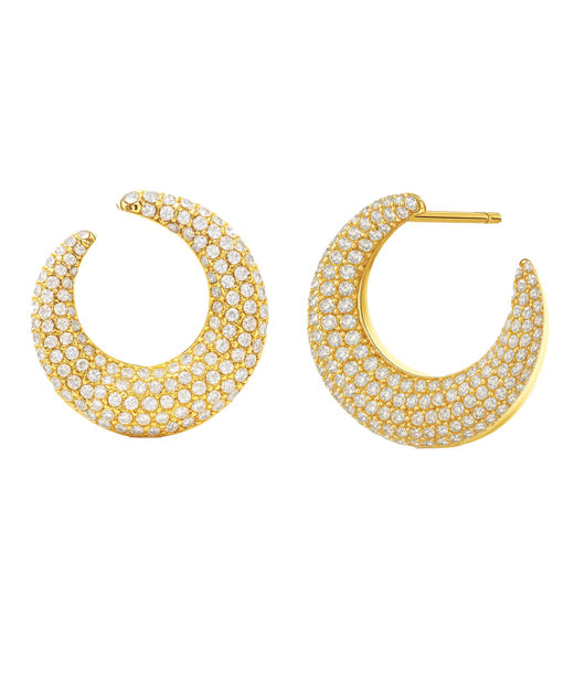 Stålörhängen Wishbone Hoops Sparkle Gold AU26 gold