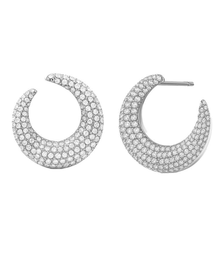 Stålörhängen Wishbone Hoops Sparkle Steel AU26