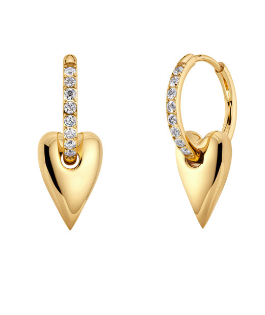 Stålörhängen Amore Sparkle Hoops S Gold AU26 gold