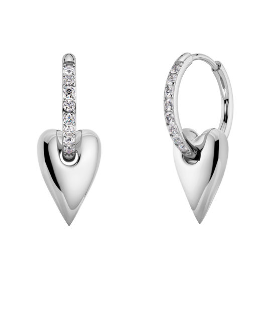 Stålörhängen Amore Sparkle Hoops S Steel AU26