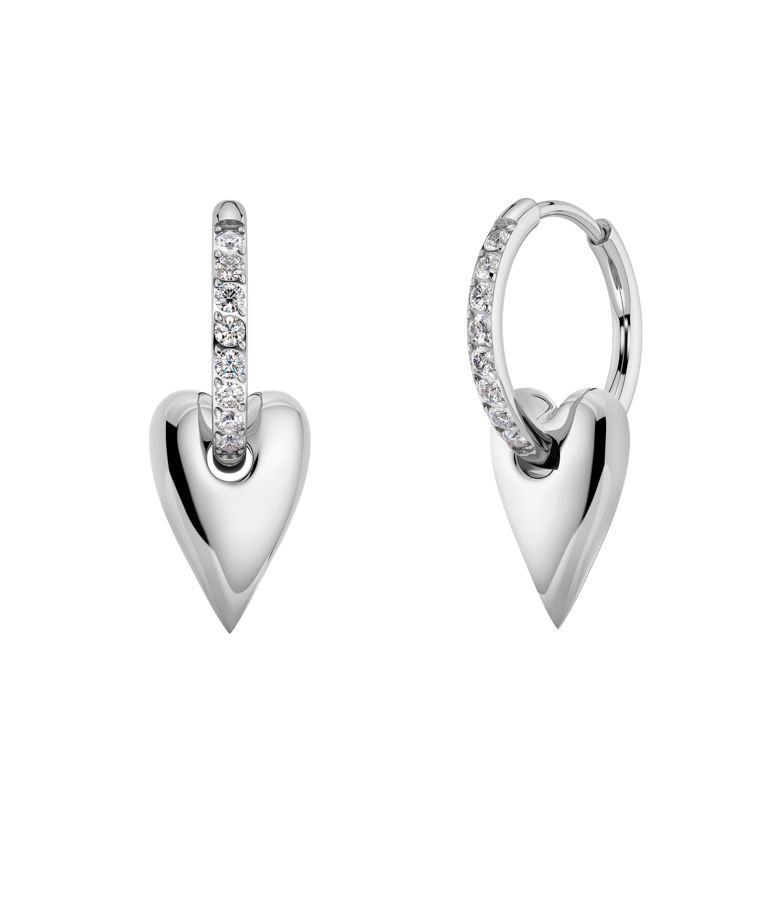 Stålörhängen Amore Sparkle Hoops S Steel AU26