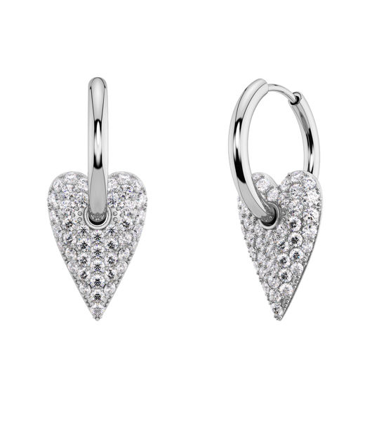 Stålörhängen Amore Sparkle Hoops L Steel AU26