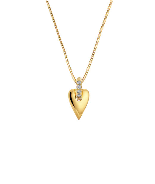 Stålhalsband Amore Sparkle Necklace S Gold AU26 gold