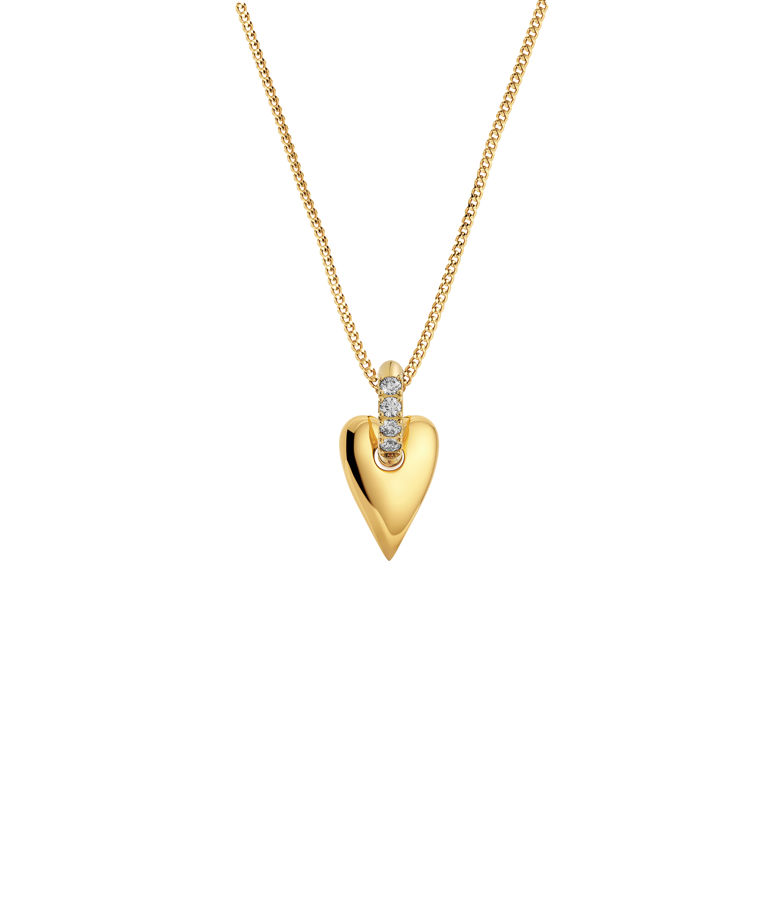 Stålhalsband Amore Sparkle Necklace S Gold AU26 gold