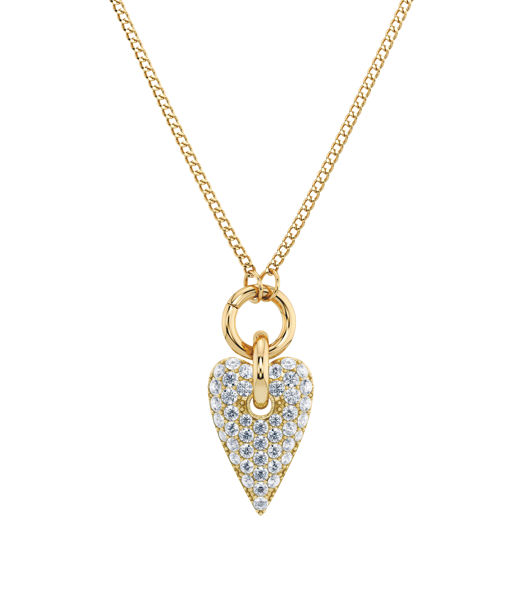 Stålhalsband Amore Sparkle Necklace L Gold AU26 gold