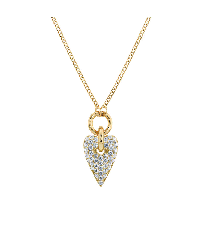 Stålhalsband Amore Sparkle Necklace L Gold AU26 gold