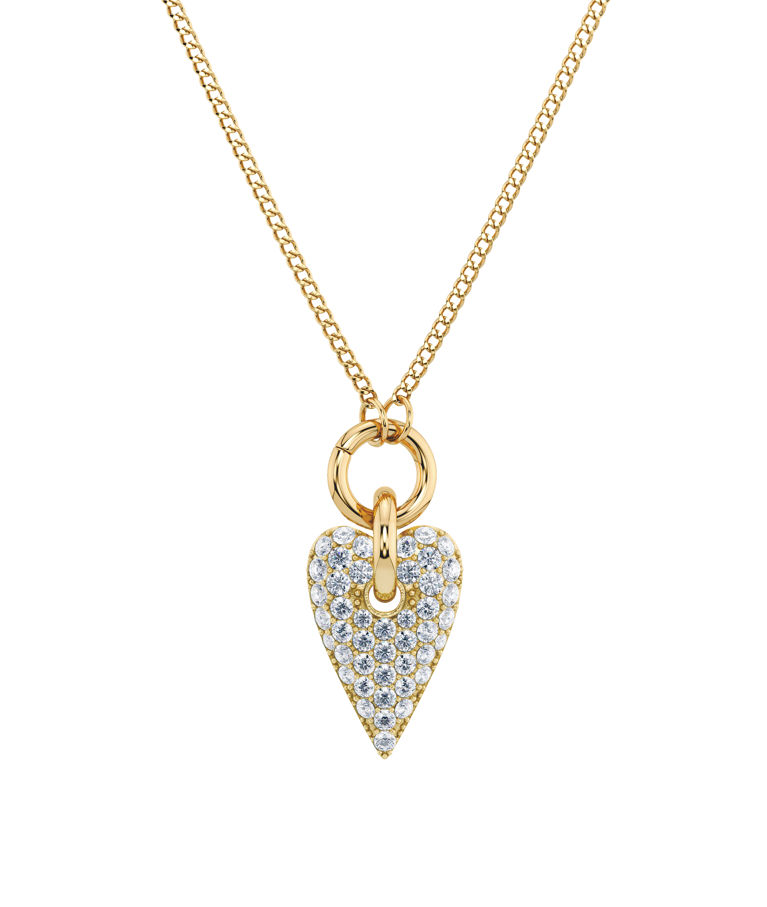 Stålhalsband Amore Sparkle Necklace L Gold AU26 gold