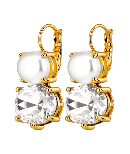 Mässingsörhängen GLOBULE SG CRYSTAL PEARL AW26