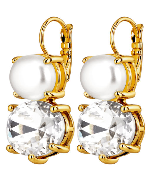 Mässingsörhängen GLOBULE SG CRYSTAL PEARL AW26