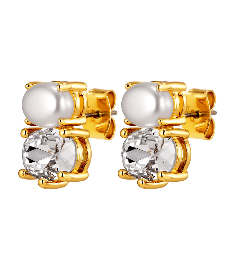 Mässingsörhängen NERIDA SG CRYSTAL PEARL AW26