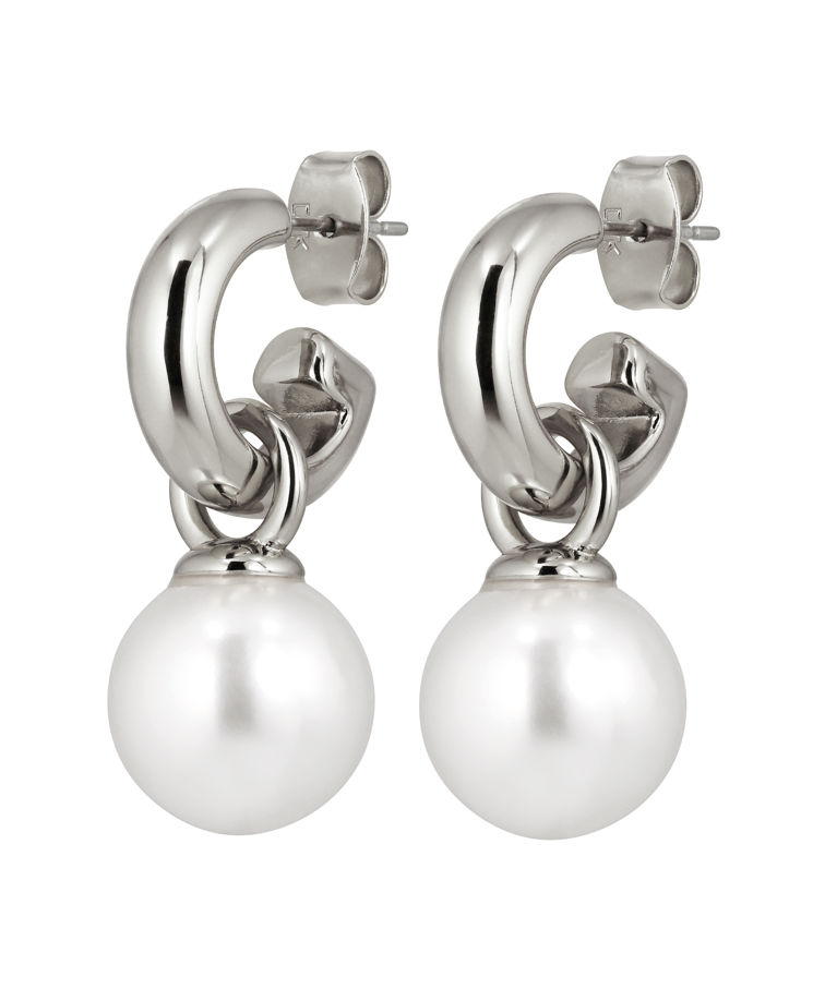 Mässingsörhängen LONA SS WHITE PEARL AW26