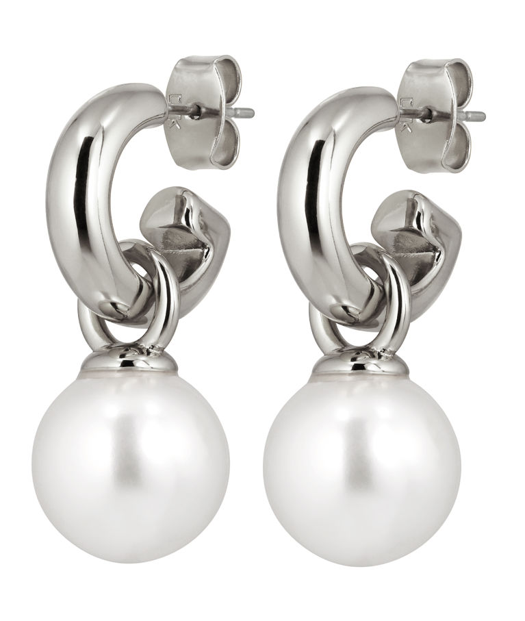 Mässingsörhängen LONA SS WHITE PEARL AW26