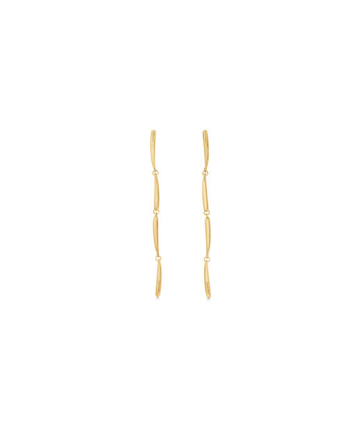 Stålörhängen Elongated Drops gold