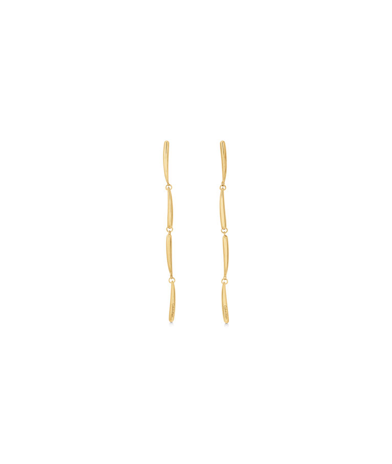 Stålörhängen Elongated Drops gold