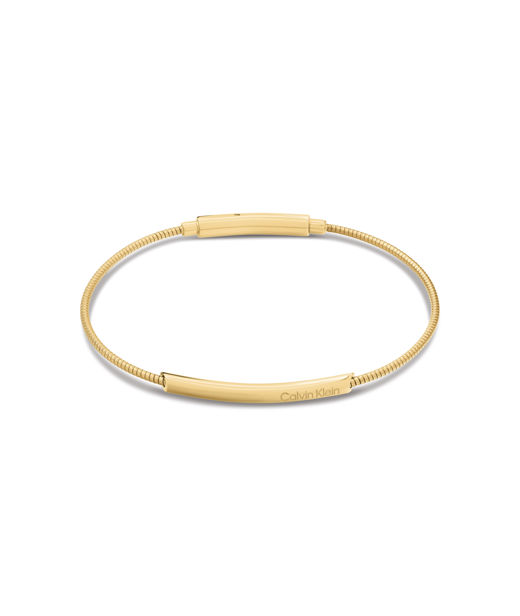 Stålhalsband Structured gold