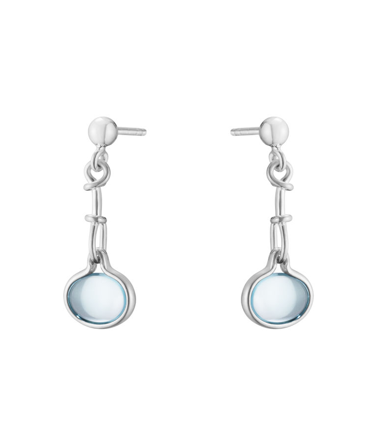 Silverörhänge Torun Short Blue Topaz