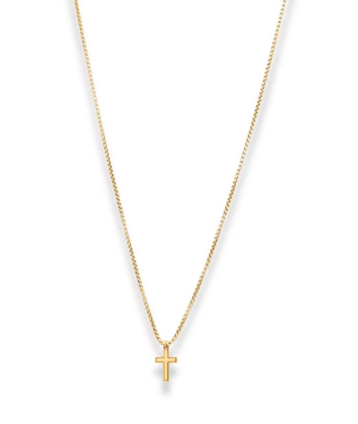 Stålhalsband Herman kors gold