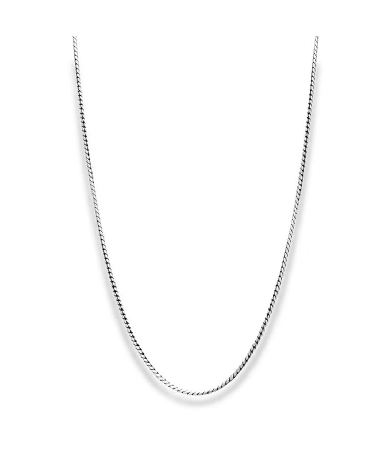Silverhalsband Länk 3mm 50+5cm