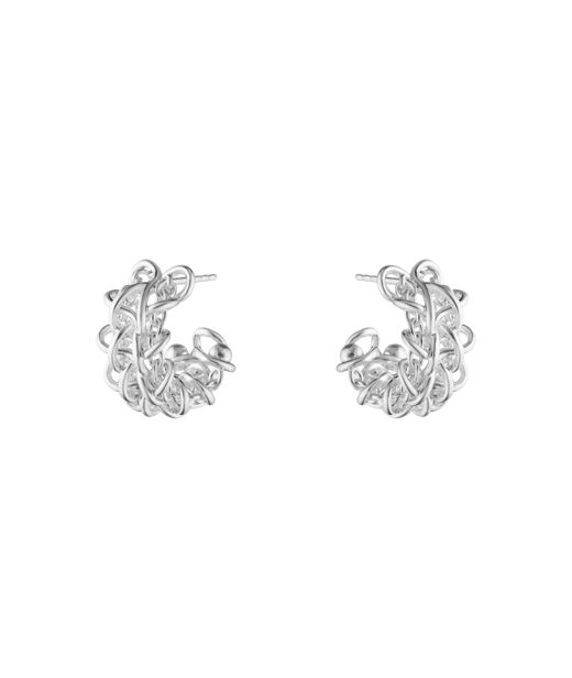 Silverörhänge Weft Hoops