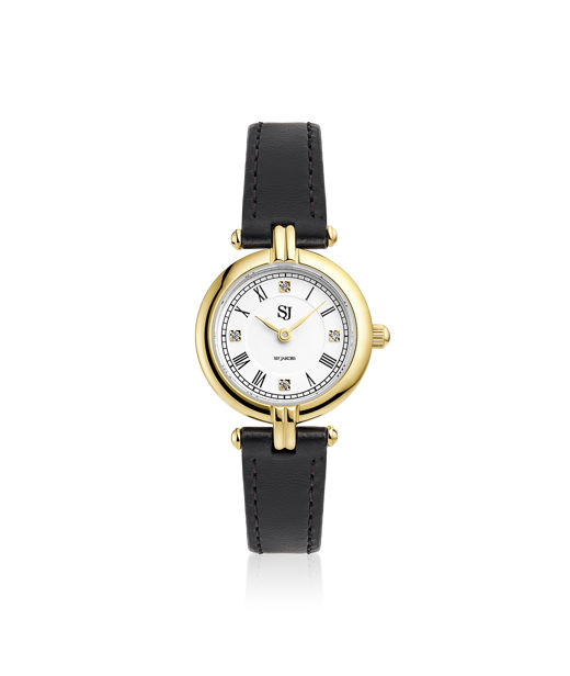 Stålklocka Angelica Brown Gold cz
